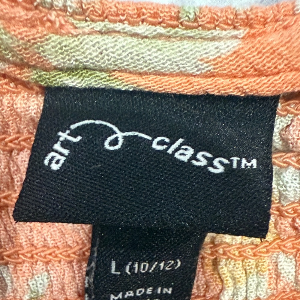 Floral Orange Kids Dress - Picture 2 of 5